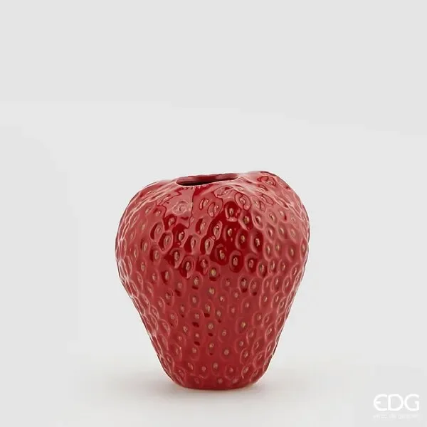 EDG Enzo De Gasperi Vaso Chakra Fragola H 21 Cm D 20 Cm Coral