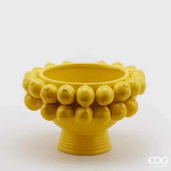 EDG Enzo De Gasperi Vaso Chakra Limoni Coppa H 23 Cm D 37 Cm