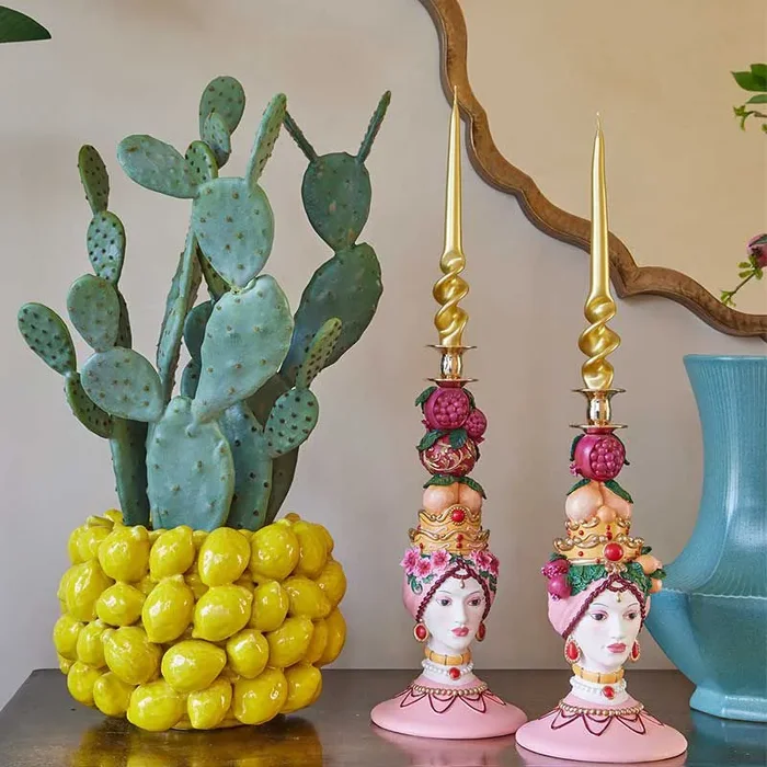 EDG Enzo De Gasperi Vaso Chakra Limoni H 22 Cm D 31 Cm 45 Frutti Giallo - immagine 3