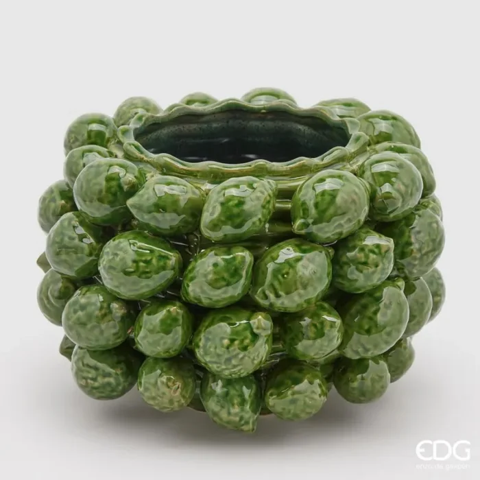 EDG Enzo De Gasperi Vaso Chakra Limoni H 22 Cm D 31 Cm 45 Frutti Light Green