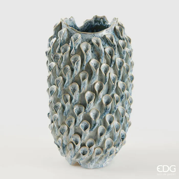 EDG Enzo De Gasperi Vaso Chakra Marino H 39 Cm D 24 Cm Waterproof Azure Vendita calda