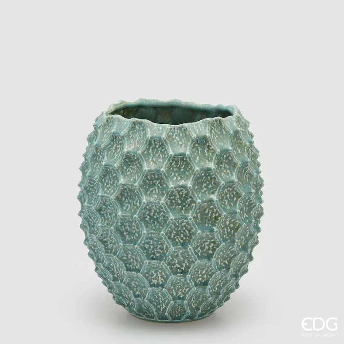 EDG Enzo De Gasperi Vaso Chakra Scaglie H 30 Cm D 26 Cm Waterproof Azure Vendita online
