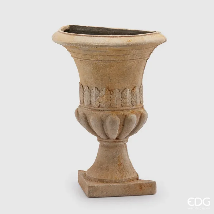 EDG Enzo De Gasperi Vaso da Parete Coppa H 69 Cm L 49 Cm L 26 Cm Ivory