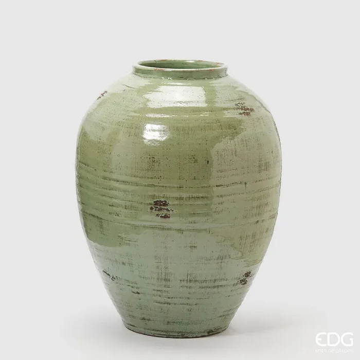 EDG Enzo De Gasperi Vaso Fenice Anfora H 70 Cm D 55 Cm Ceramica Waterproof Sage