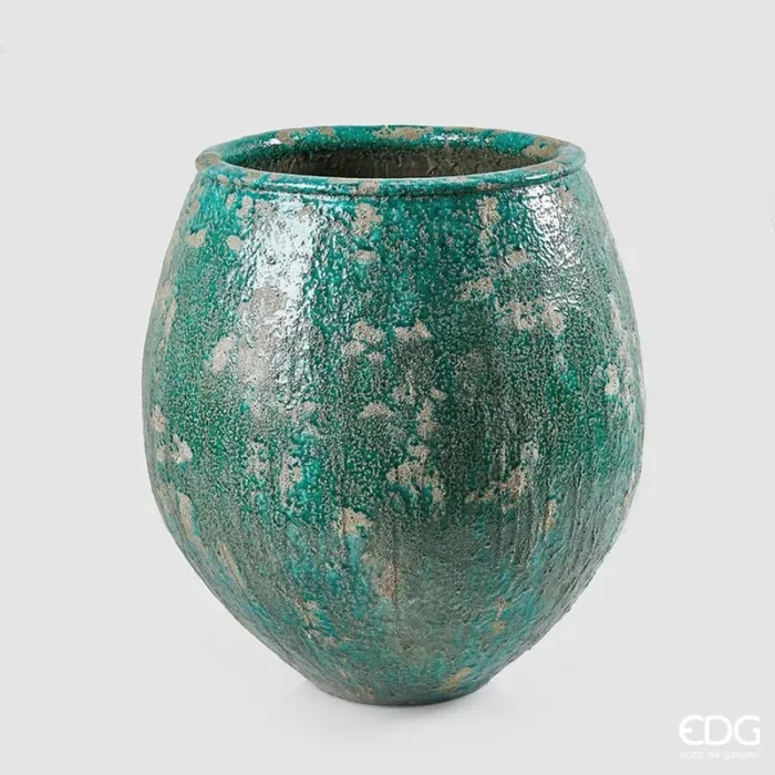 EDG Enzo De Gasperi Vaso Fenice Bombato H 70 Cm D 64 Cm Green Waterproof Online