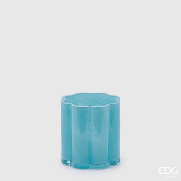 EDG Enzo De Gasperi Vaso Flower H 15 Cm D 15 Cm Colore Acqua