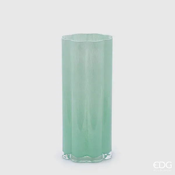 EDG Enzo De Gasperi Vaso Flower H 30 Cm D 13 Cm Colore Verde Chiaro