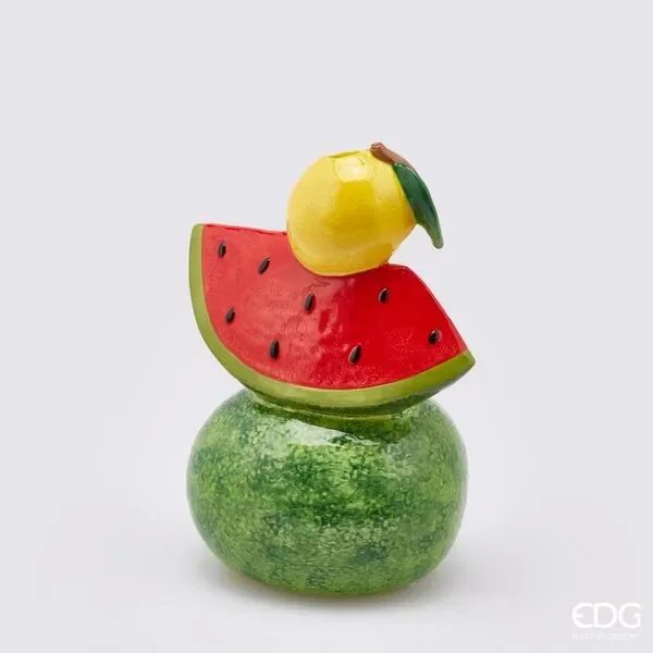 EDG Enzo De Gasperi Vaso FruttaMix H 22 x 15 x 12 Verde Rosso Giallo