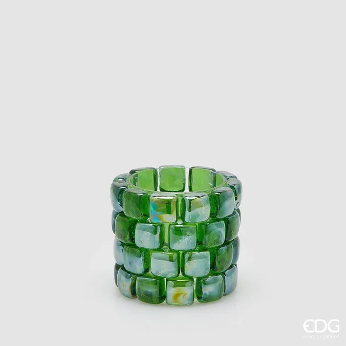 EDG Enzo De Gasperi Vaso Gemme Cilindro H 10 Cm D 12 Cm Green 1 Pz