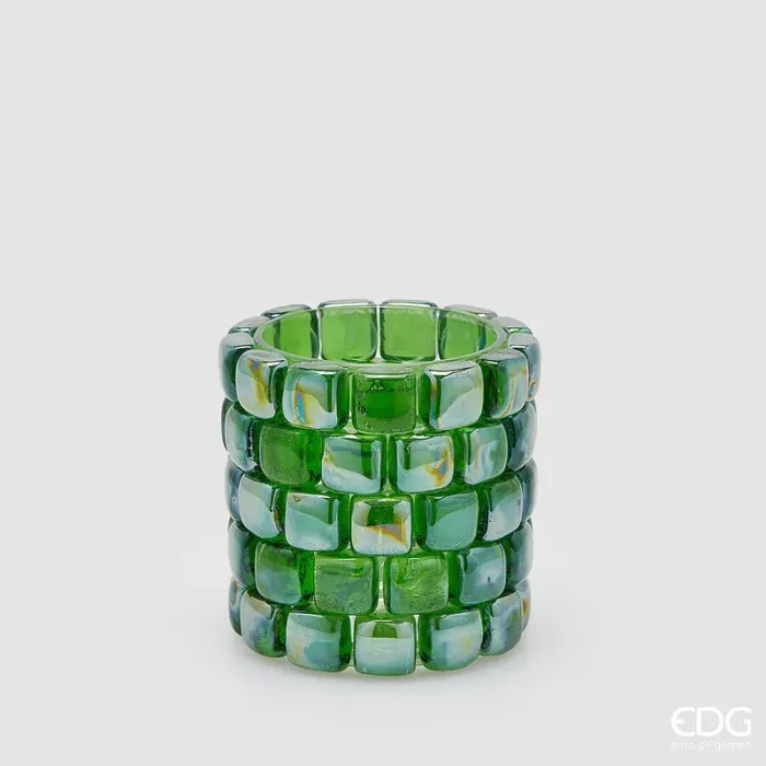EDG Enzo De Gasperi Vaso Gemme Cilindro H 12,5 Cm D 13 Cm Green 1 Pz Vendita calda