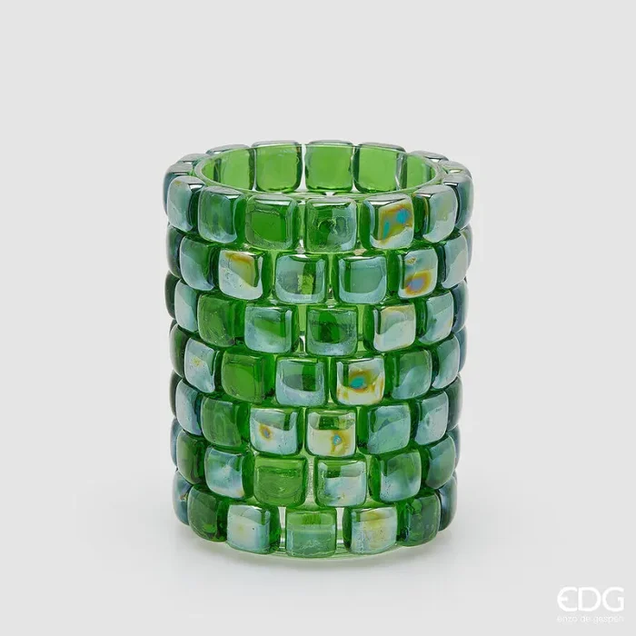 EDG Enzo De Gasperi Vaso Gemme Cilindro H 18 Cm D 15 Cm Green 1 Pz Vendita online