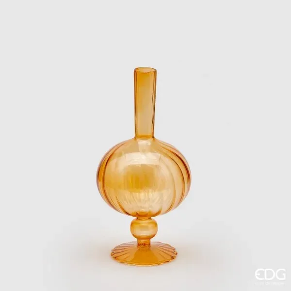 EDG Enzo De Gasperi Vaso Monofiore Ovoide H25 D12,5 C2 Amber