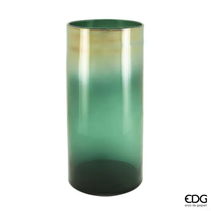 EDG Enzo De Gasperi Vaso Scumble H 50 Cm D 25 Cm Vetro Green