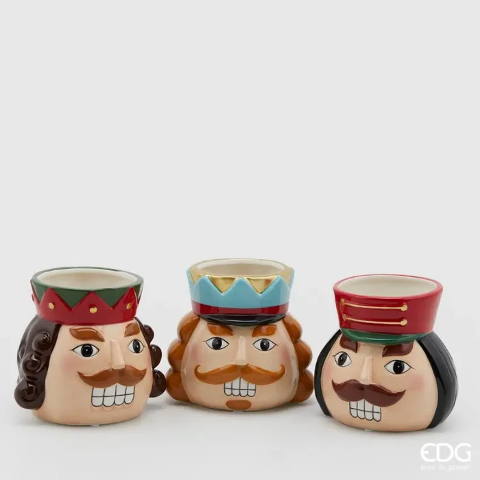 EDG Enzo De Gasperi Vaso Soldatino Testa H 12 Cm D 13 Cm Multicolor 1 Pz