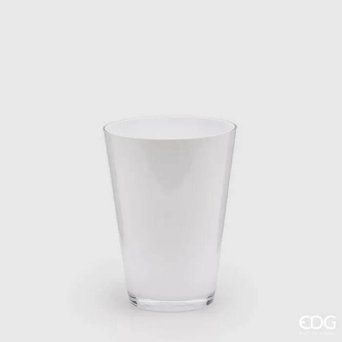 EDG Enzo De Gasperi Vaso Svasato H 26 Cm D 20 Cm 5 Mm Nida White Natale