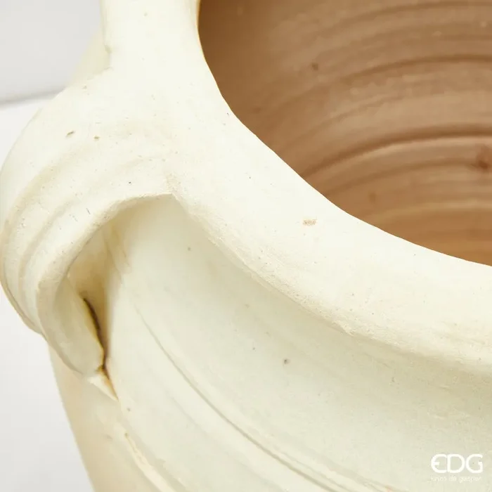 EDG Enzo De Gasperi Vaso Terracotta Anfora con Manico H 70 Cm D 45 Cm Rust Waterproof - immagine 2