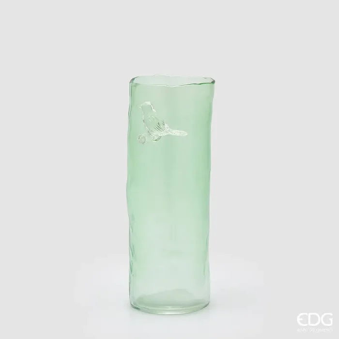 EDG Enzo De Gasperi Vaso Trespolo Cilindro H 27 Cm D 10 Cm Green Vendita calda