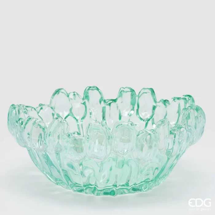 EDG Enzo De Gasperi Vaso Tulipano H 12 Cm D 30 Cm Vetro Scatola Bianca Green