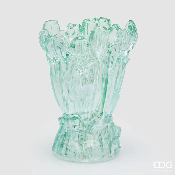EDG Enzo De Gasperi Vaso Tulipano H 30 Cm D 22 Cm Vetro Scatola Bianca Green Online