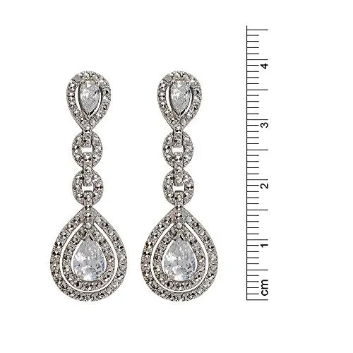 Esse Marcasite-Anello in argento Sterling placcato al rodio, con Zirconia… - immagine 2