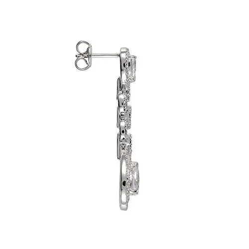 Esse Marcasite-Anello in argento Sterling placcato al rodio, con Zirconia… - immagine 3