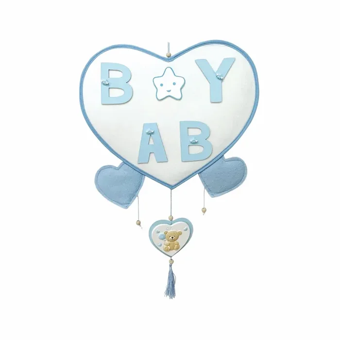 ETM Decorazione Nuvola Baby Cielo 28 x 40 Cm Cuore