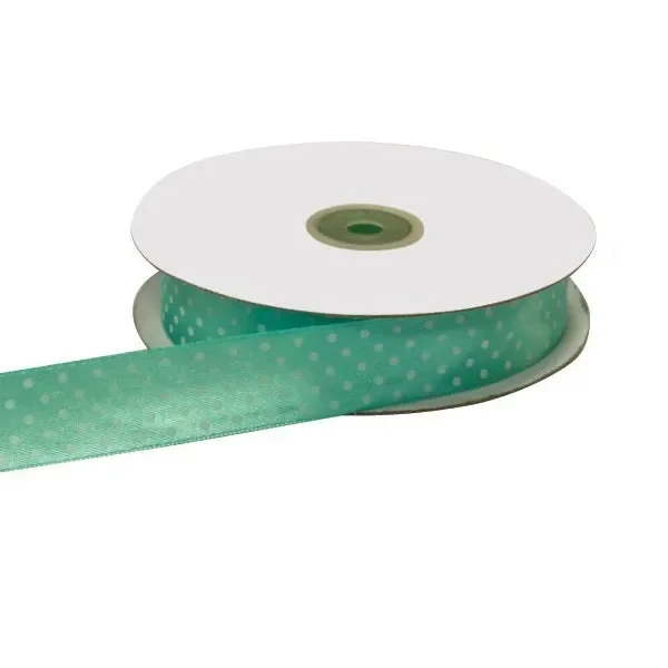 ETM Nastro Doppio Raso Pois 10 Mm 50 Mt Tiffany In saldo