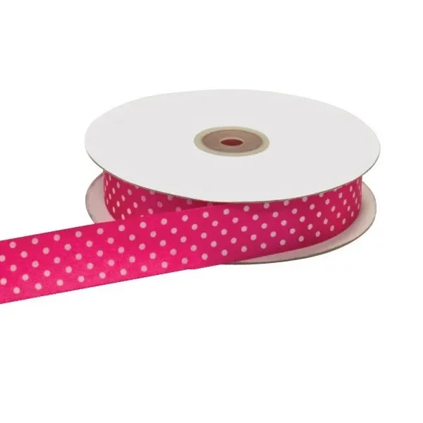ETM Nastro Doppio Raso Pois 25 Mm 50 Mt Fragola