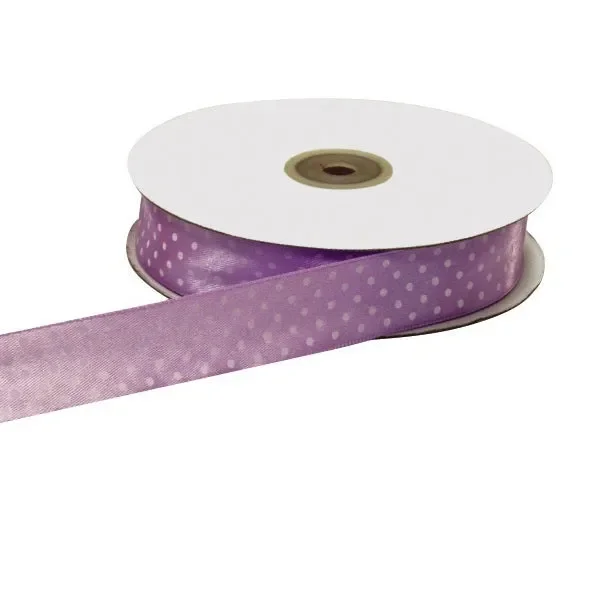 ETM Nastro Doppio Raso Pois 25 Mm 50 Mt Lilla
