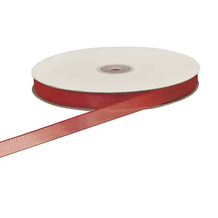 ETM Nastro Organza Orlo 13 Mm 50 Mt Rosso