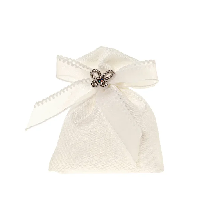 ETM Sacchetti Brilla Bag Portaconfetti Farfalla 9 x 11 Cm Bianco 12 Pz