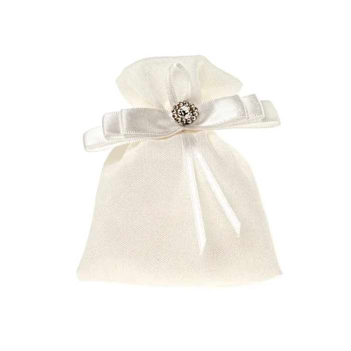 ETM Sacchetto Brilla Bag Bomboniera Portaconfetti 9 x 11 Cm Bianco 12 Pz