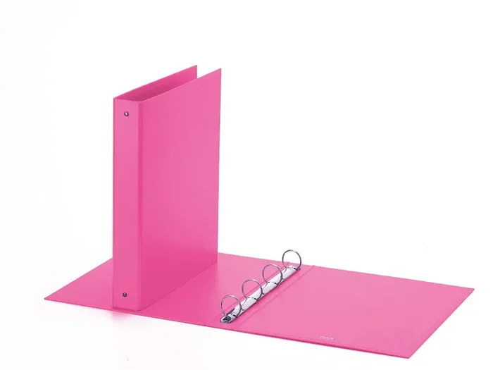 Favorit Raccoglitore a Quattro Anelli Tondi, Formato 22 x 30 Cm, Rosa