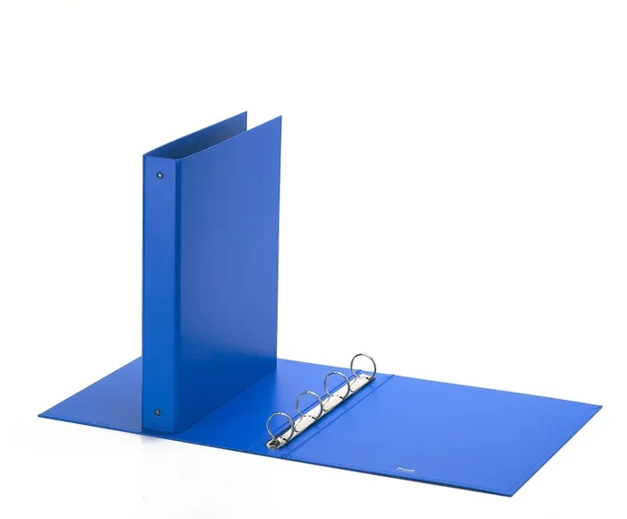 Favorit, Raccoglitore ad Anelli in Cartone, 1 Pezzo, 22 x 30cm, 4 Anelli Tondi da 30mm, Azzurro