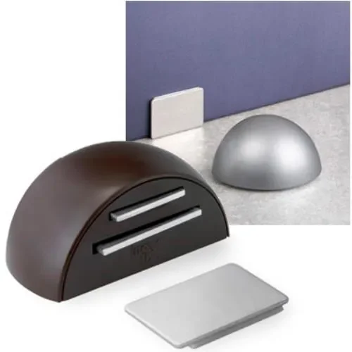 Fermaporte Magnetico in Resina Autoadesivo Marrone Lucido Fermaporta Antivento Bloccaporte Bloccaporta In saldo