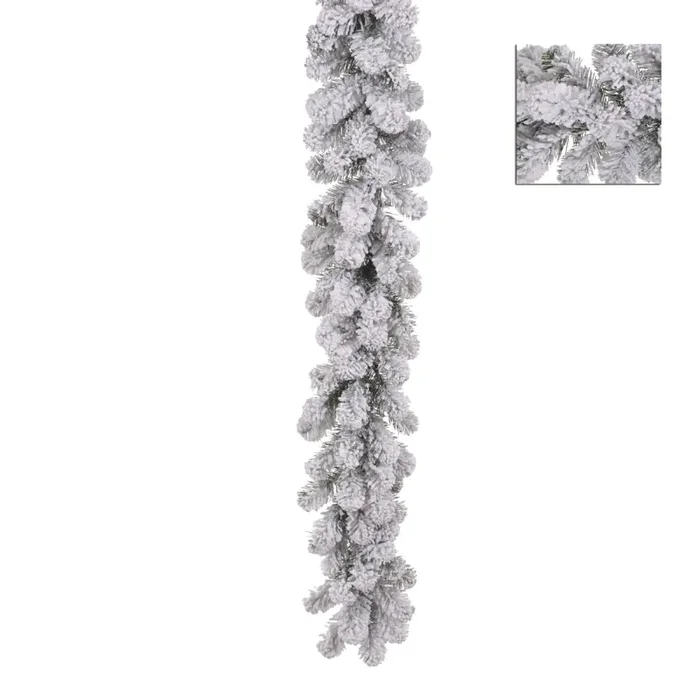 Festone Abetone innevato 180 Tips H274 cm Verde Online ora