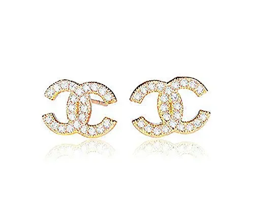 findout Orecchini a pesce rosso in argento sterling con Yellow Gold Plated