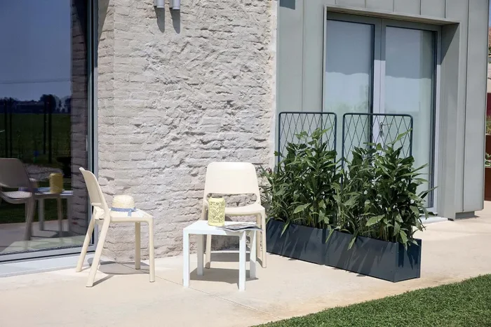 Fioriera Bifacciale con Grigliato per Rampicanti 75x30x126 cm in Metallo Verdemax Antracite - immagine 2