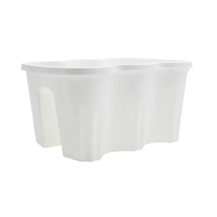 Fioriera da balcone 37x28x20cm in plastica polipropilene Bianco - immagine 2