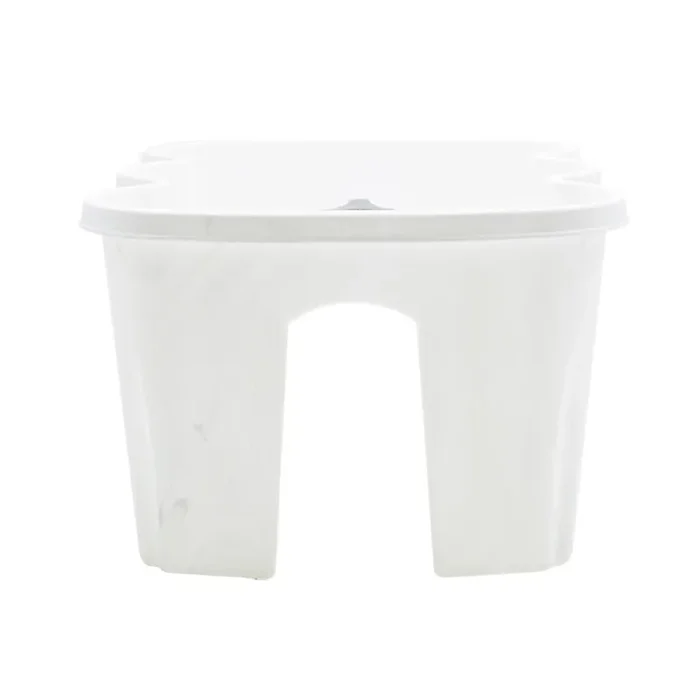 Fioriera da balcone 37x28x20cm in plastica polipropilene Bianco - immagine 3