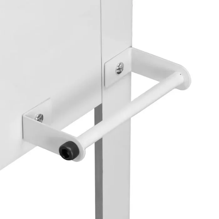 Fioriera Orto Rialzato da Giardino 57x57x80 cm in Metallo con Ruote Bianco - immagine 3