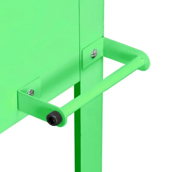 Fioriera Orto Rialzato da Giardino 57x57x80 cm in Metallo con Ruote Verde - immagine 3