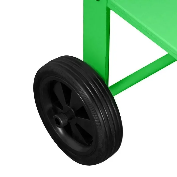 Fioriera Orto Rialzato da Giardino 97x56x90 cm in Metallo con Ruote Verde Saldi - immagine 3