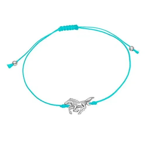 Five-D – Braccialetto per bambini a forma di cavallo, lunghezza Blu In saldo