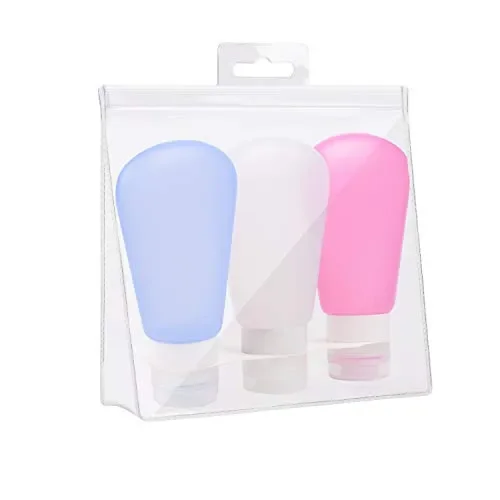 flintronic Bottiglie da Viaggio in Silicone,3 Pcs TSA Approvato Viaggio…