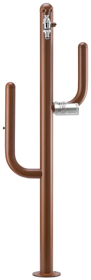 Fontana a Colonna Rubinetto Doppio in Ottone e Porta Tubo Arizona Belfer 42/ARZ Ruggine - immagine 2