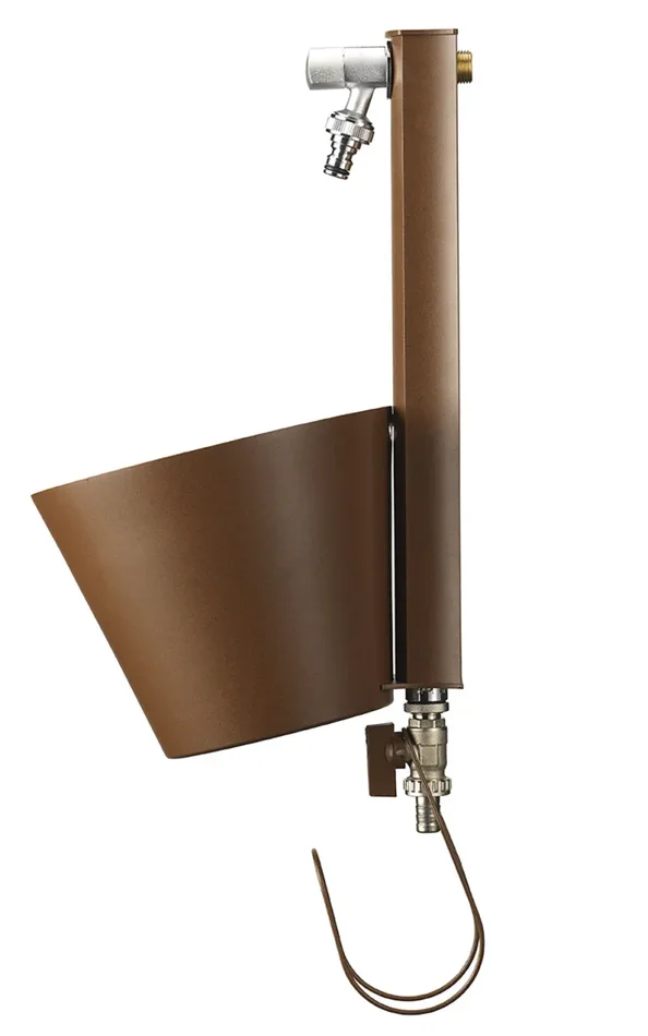 Fontana a Parete da Giardino con doppio Rubinetto Belfer 42/PRS Ruggine - immagine 3