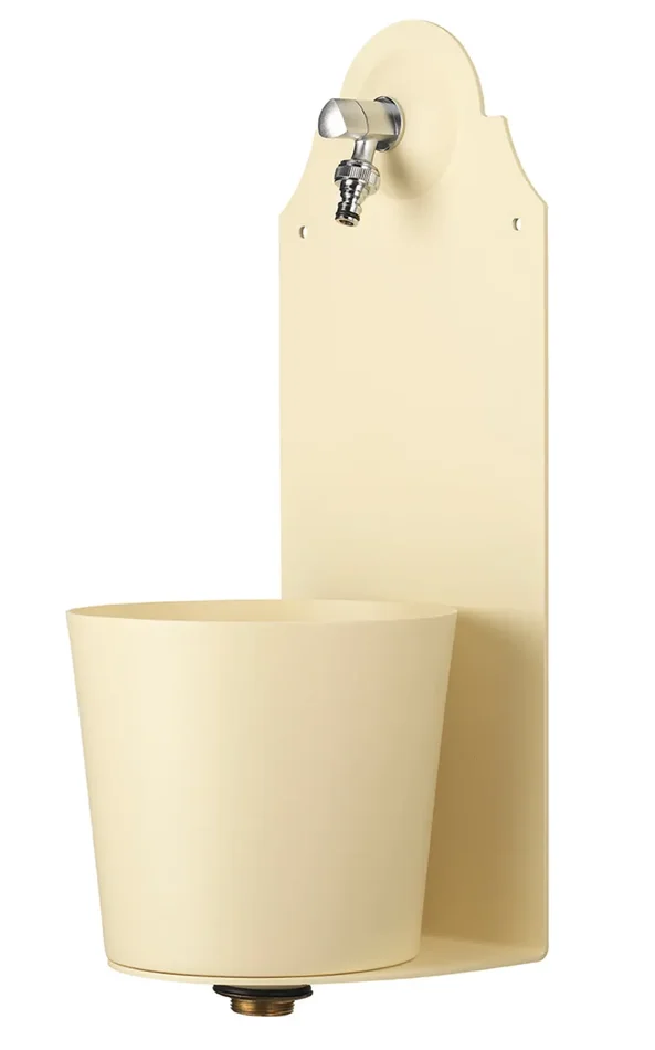 Fontana a Parete da Giardino con Rubinetto Belfer 42/PRX Avorio