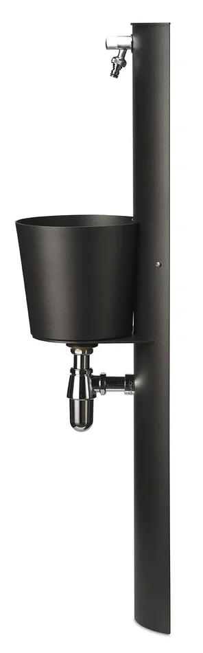 Fontana a Parete da Giardino con Rubinetto e Secchio Belfer 42/PRT Antracite - immagine 3