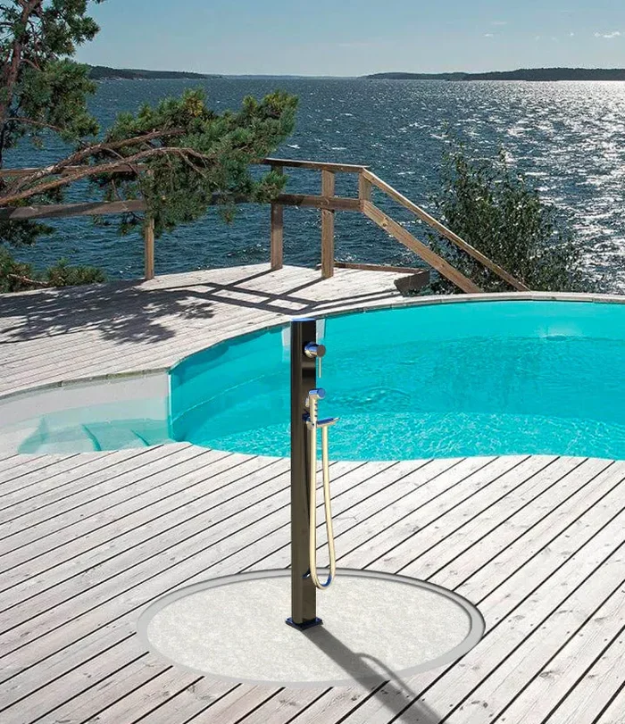 Fontana da Esterno con Miscelatore e Doccetta Quick Ottanio Lucido Metallizzato Sconti - immagine 2